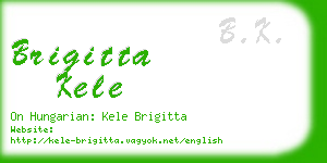 brigitta kele business card